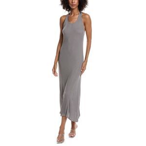 Helmut Lang Womens  Twisted Maxi Tank Dress, Grey